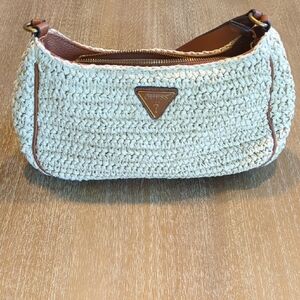 Guess Cream and Brown Bohemian Shoulder Bag